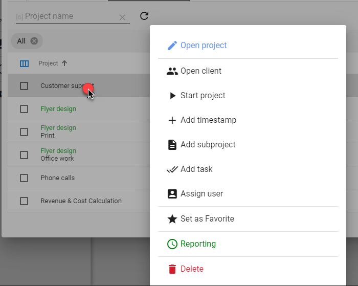 client-projects-menue